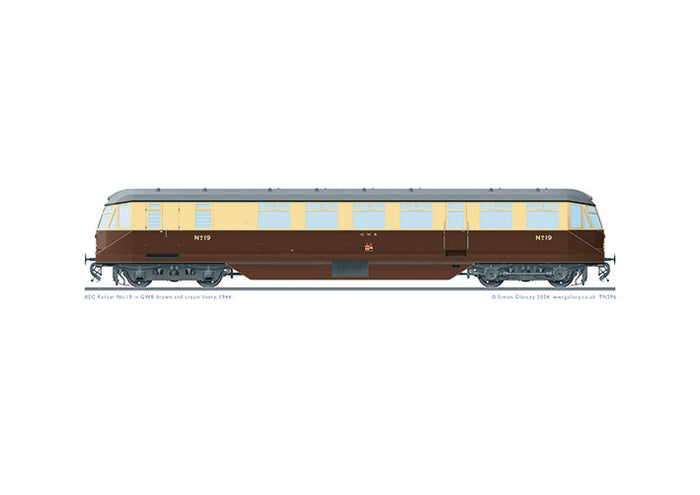 AEC Railcar No.19 - GWR brown and cream livery