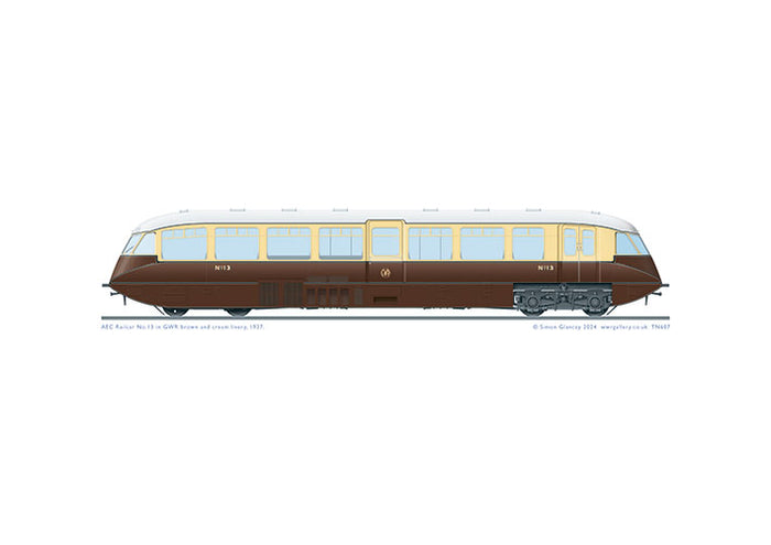 AEC Railcar No.13 - GWR brown and cream livery