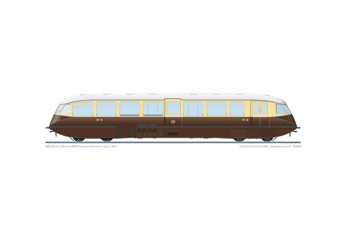AEC Railcar No.6 - GWR brown and cream livery