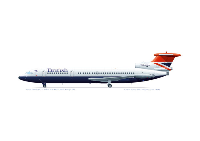 Hawker Siddeley Trident 3B British Airways 1985