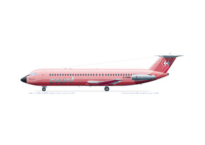 BAC 111-518FG G-AXML Court Line pink livery