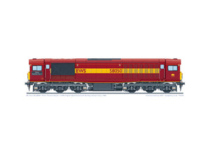 Class 58 loco 58050 'Toton Traction Depot' EWS