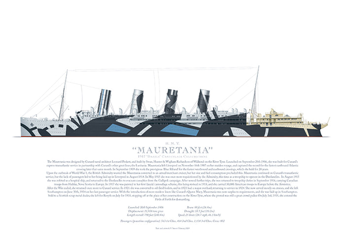 H.M.T. Mauretania (1917 - port side)