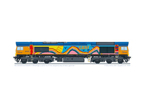 Class 66 66720 GB Railfreight special Emily Goodman designed livery