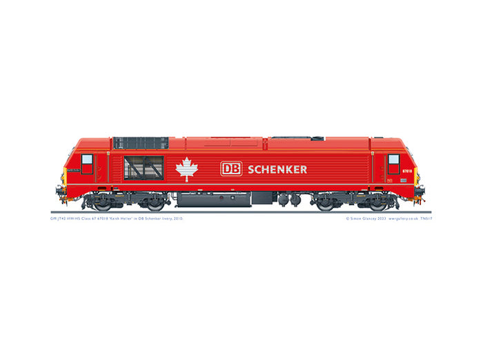 Class 67 locomotive 67018 'Keith Heller' DB Schenker