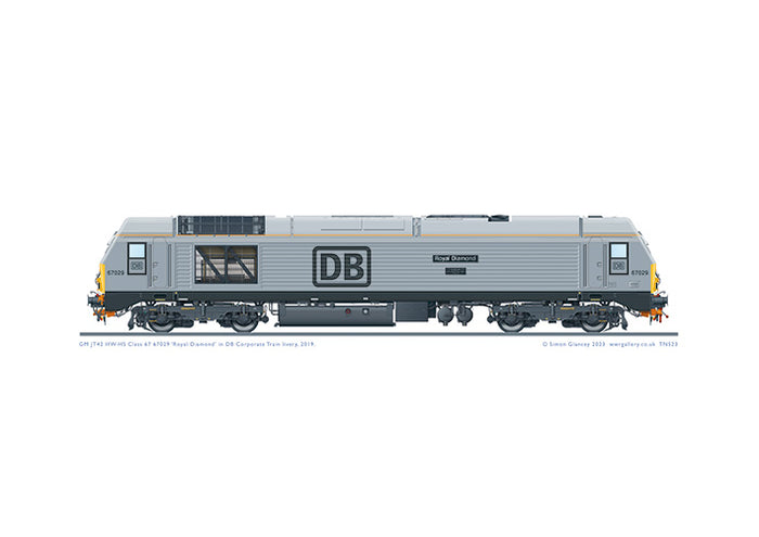 Class 67 67029 'Royal Diamond' DB livery