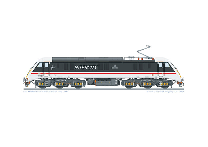 Class 89 89001 'Avocet' - Intercity Swallow livery