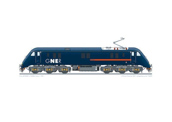 Class 89 89001 - GNER livery