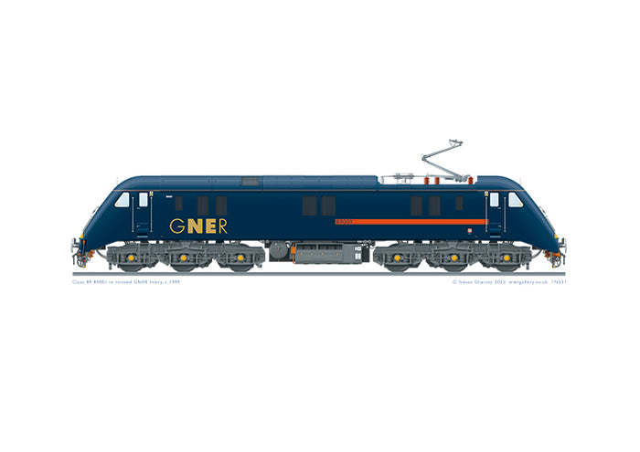 Class 89 89001 - GNER revised livery
