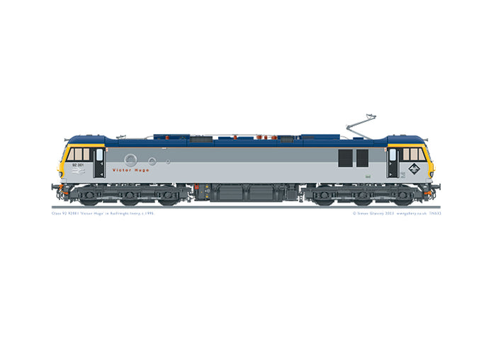Class 92 92001 Railfreight livery