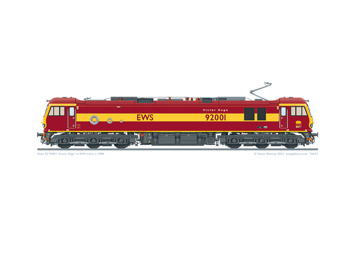 Class 92 92001 EWS livery