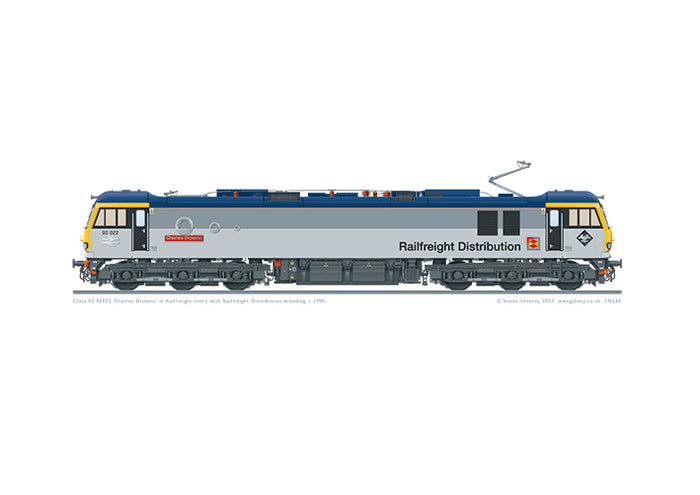 Class 92 92022 Railfreight livery