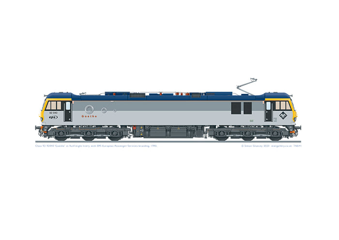 Class 92 92040 Railfreight livery