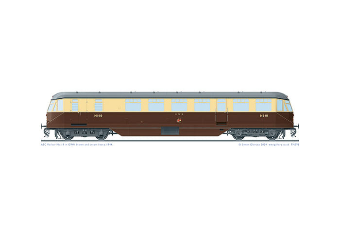 AEC Railcar No.19 - GWR brown and cream livery