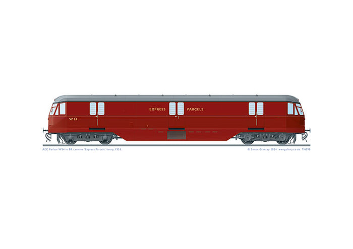 AEC Railcar No.34 - BR Express Parcels livery