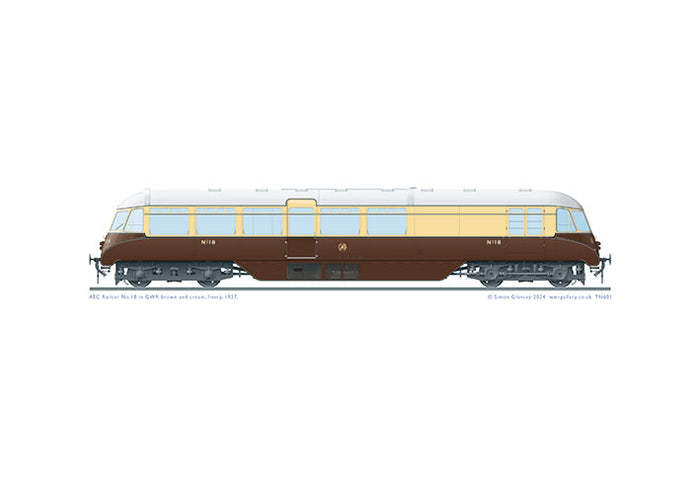 AEC Railcar No.18 - GWR brown and cream livery