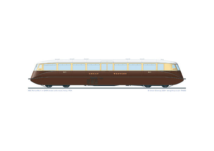 AEC Railcar No.1 - GWR brown and cream livery