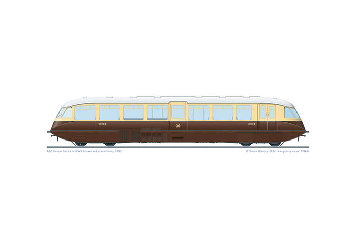 AEC Railcar No.16 - GWR brown and cream livery