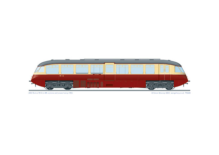 GWR Railcar W13 - BR carmine and cream livery