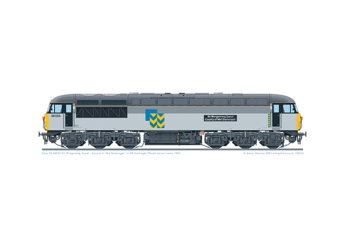 Class 56 56053 'Sir Morgannwg Ganol - County of Mid Glamorgan' Railfreight Metals