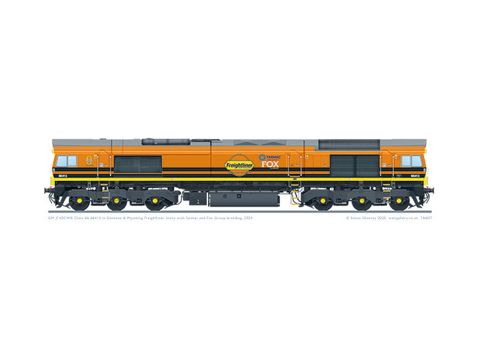 Class 66 66413 Freightliner G&W livery with Tarmac/Fox Group logos