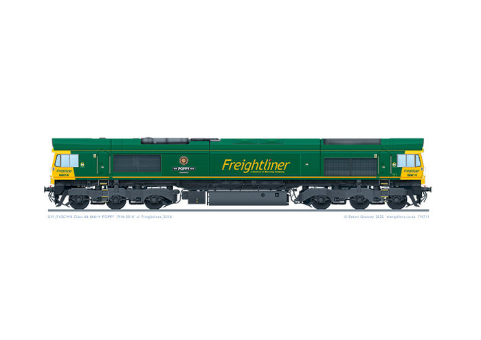 Class 66 66614 Freightliner 'Poppy 1916-2016'