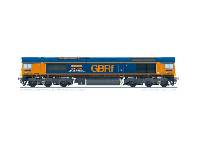 Class 66 66748 GBRf 'West Burton 50'