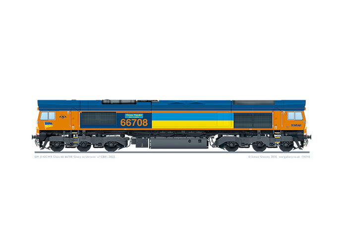 Class 66 66708 GBRf 'Cлава Україні Glory to Ukraine'