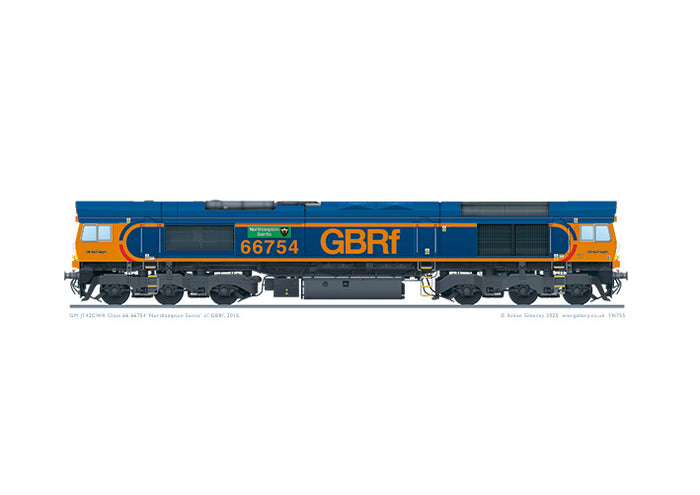 Class 66 66754 GBRf 'Northampton Saints'