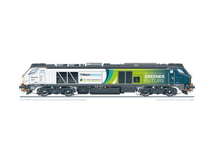 Class 68 68014 Chiltern Railways HVO livery – WWR Gallery
