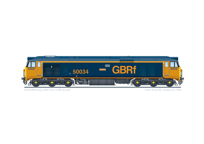 Class 50 50007 as 50034 'Furious' GBRf livery – WWR Gallery