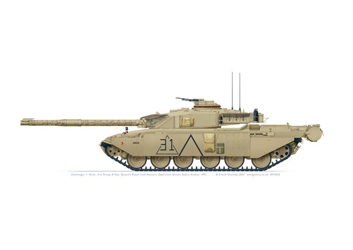 Challenger 1, Queen's Royal Irish Hussars, 1991