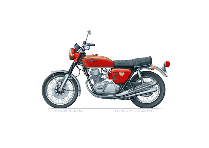 Honda CB750 Four Red Motorcycle Keychain – Art. 0237