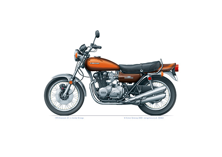 1973 Kawasaki Z1 Candy Orange – WWR Gallery