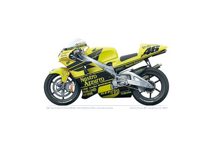 2001 HRC Nastro Azzurro Honda NSR500 - pre season livery
