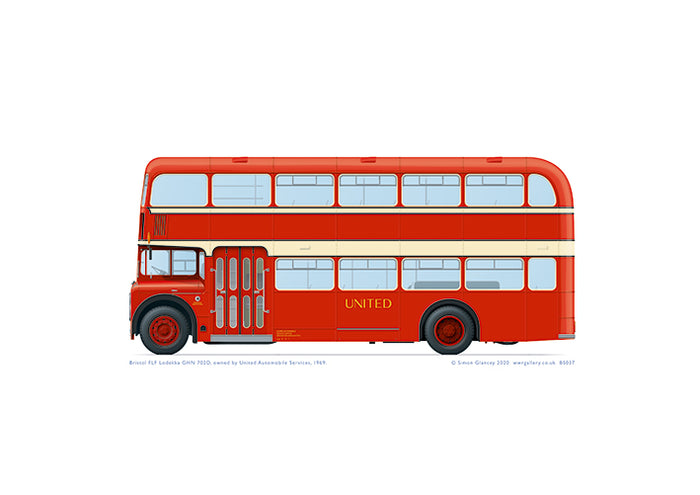 Bristol Lodekka FLF United, 1968.
