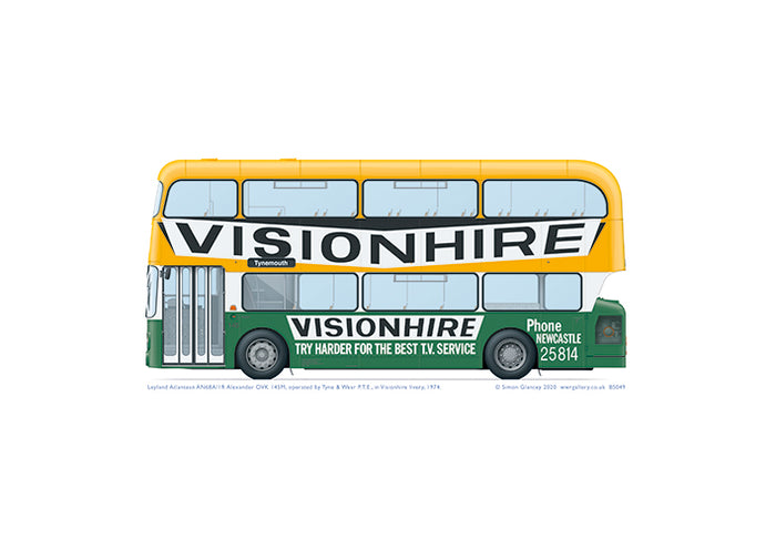 Leyland Atlantean OVK145M Tyne & Wear PTE in Visionhire livery