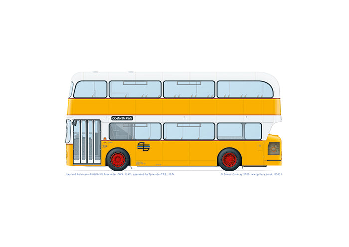 Leyland Atlantean OVK134M of Tyneside P.T.E., 1974.