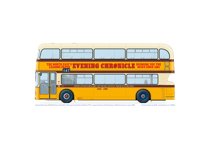 Leyland Atlantean AVK147V, TWPTE in Newcastle Trolleybuses 50th Anniversary livery.