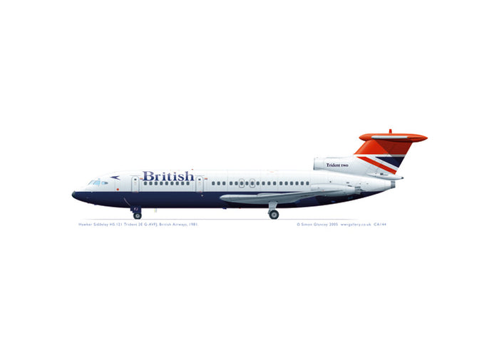 Hawker Siddeley Trident 2E British Airways 1981