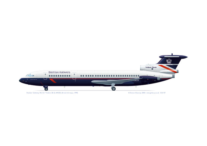 Hawker Siddeley Trident 3B British Airways 1988