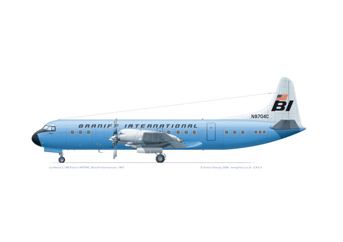 Lockheed L-188 Electra Braniff Int'l BLUE