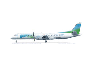 Saab 2000 Eastern Airways Aberdeen livery