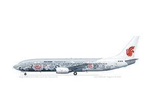 Boeing 737-800 Air China B-5176 Silver Peony