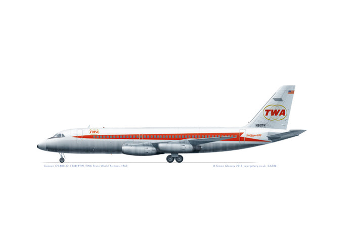 Convair 880 TWA Trans World Airlines