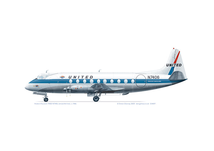 Vickers Viscount 745D United Airlines