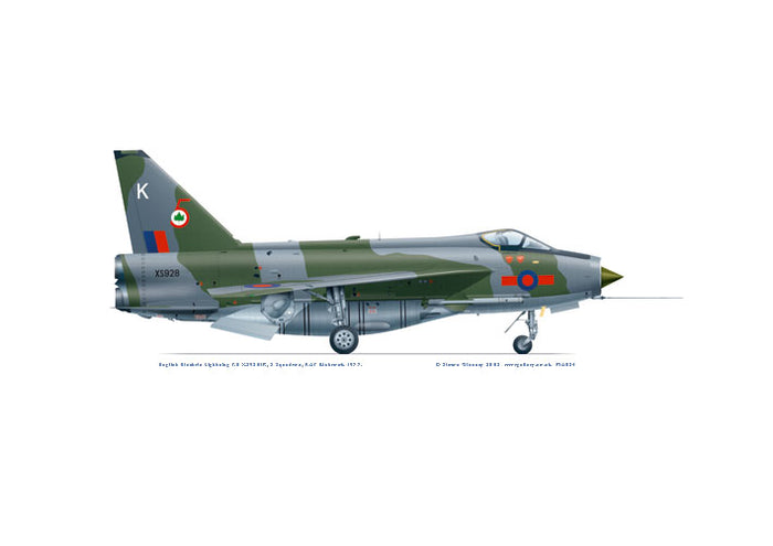 English Electric Lightning F.6 5 Sqn 1977