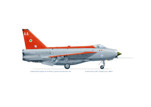 Lightning XR770 5 Squadron 1987, with red fin and spine.