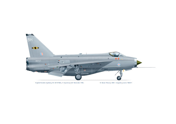 English Electric Lightning F.6 11 Sqn 1988