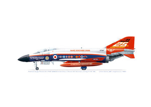 McDonnell Douglas Phantom FG.1 XT597 A&AEE in special markings for the 1983 International Air Tattoo to celebrate the F-4 Phantom's 25th Anniversary.
